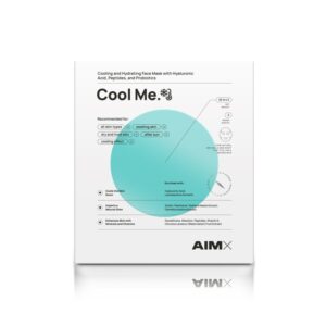 AIMX „Cool Me“ (Intensyviai regeneruojanti ir drėkinanti lakštinė kaukė su vėsinančiu bei raminančiu poveikiu) 1 vnt