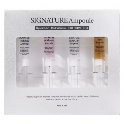 Thesera Signature Ampoule Set (Odą atstatantis ir drėkinantis ampulių rinkinys) 4 × 4 ml
